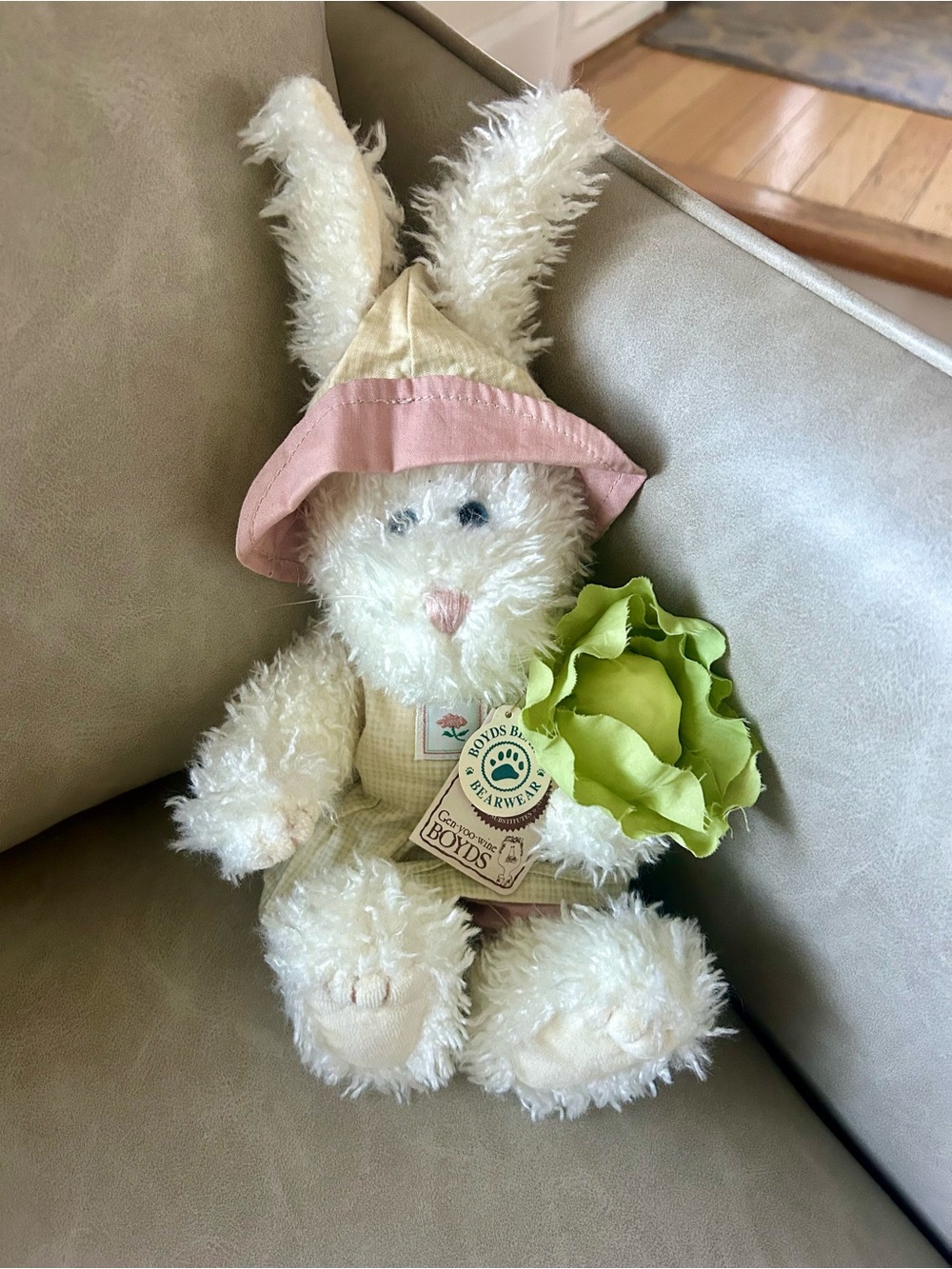 Vintage Boyds Bears White Bunny Plush Rosalie Bloomengrows 916500 NWT Jointed